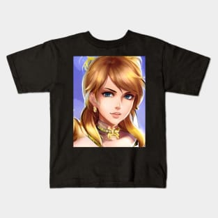 anime blonde hair manga charcter Kids T-Shirt